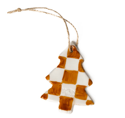 Adornos de Navidad MacLé® – Pack 3 Arbolitos de Porcelana Perforados