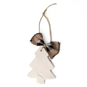 Adorno de Navidad MacLé® - Pack 3 arbolitos de porcelana perforados